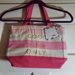 Cupcakes & Cartwheels Insulated Pink and White Bag